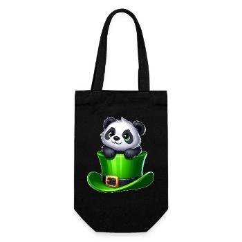 Saint-Patrick Panda Cylindre Trèfle - Sac à bouteille - noir - Devant
