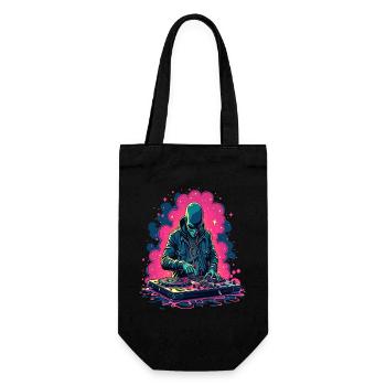 Alien Extraterrestrial DJ Music - Gift Bag for Bottles - black - Front