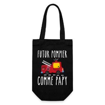 Futur pompier cadeau humour - Sac à bouteille - noir - Devant