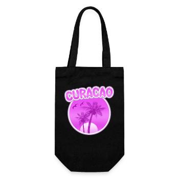 Gift for Curacao - Gift Bag for Bottles - black - Front