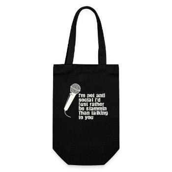 I'm Not Anti-Social Poetry Slam - Gift Bag for Bottles - black - Front