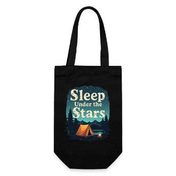 Sleep Under the Stars Camping & Outdoor Abenteuer - Geschenkbeutel für Flaschen - Schwarz - Vorne