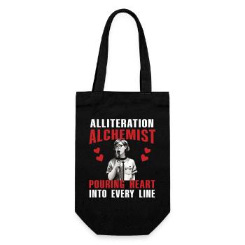 Alliteration Alchemist Poetry Slam - Gift Bag for Bottles - black - Front