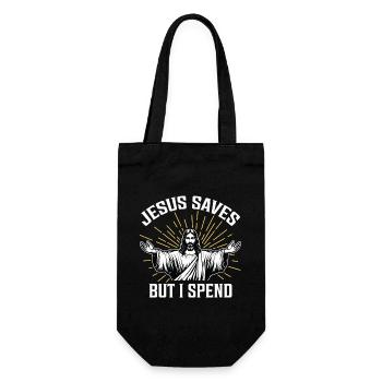 Jésus sauve mais je dépense - Sac à bouteille - noir - Devant