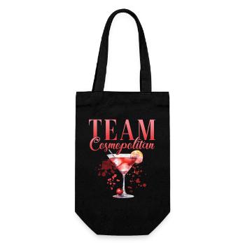 Cocktail Barkeeper Team Cosmopolitan - Geschenkbeutel für Flaschen - Schwarz - Vorne