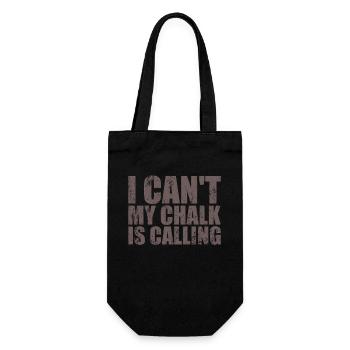 I Cant My Chalk Is Calling Boulderer - Geschenkbeutel für Flaschen - Schwarz - Vorne