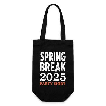 Spring Break 2025 Party Shirt - Geschenkbeutel für Flaschen - Schwarz - Vorne