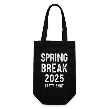 Spring Break 2025 Party Shirt - Geschenkbeutel für Flaschen - Schwarz - Vorne