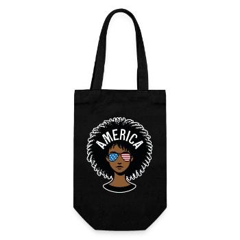 Amerika Afro - Geschenkbeutel für Flaschen - Schwarz - Vorne
