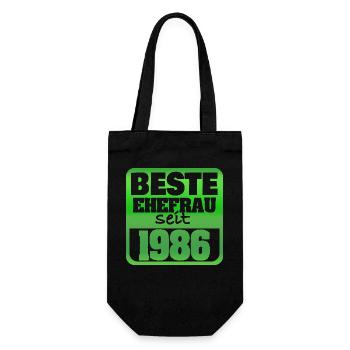 Wife 1986 - Gift Bag for Bottles - black - Front