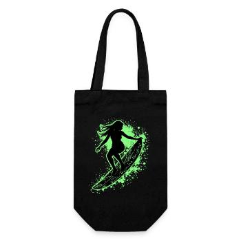 Stylish Surfer Surfing Surfer Surfer - Gift Bag for Bottles - black - Front