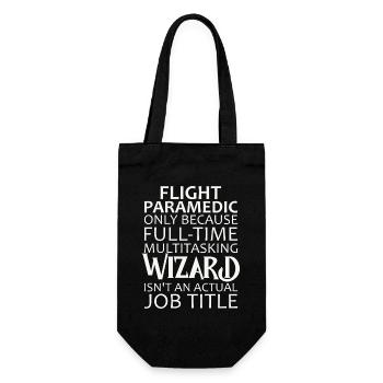 Flight Paramedic Wizard air rescue - Gift Bag for Bottles - black - Front
