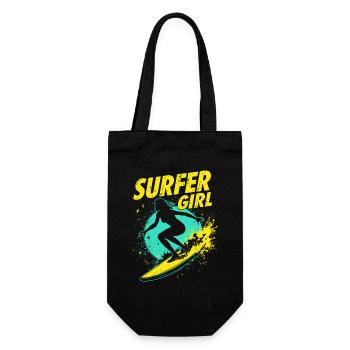 Surfer Girl Surfer Surfing Surfing Surfer - Gift Bag for Bottles - black - Front