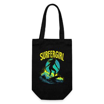 Surfer Girl Surfer Surfing Surfing Surfer - Gift Bag for Bottles - black - Front