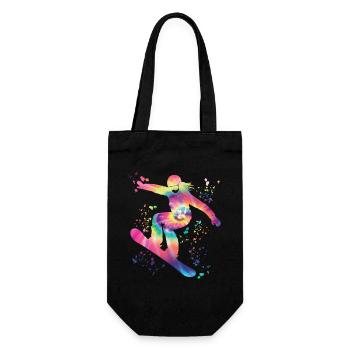 Snowboarder Snowboarding Snowboard - Gift Bag for Bottles - black - Front