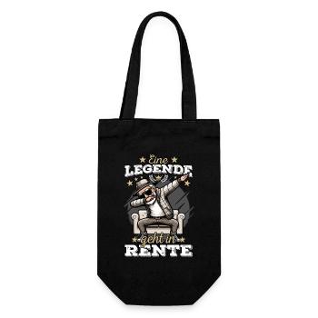 Rentner Rente Ruhestand Legende Renteneintritt - Geschenkbeutel für Flaschen - Schwarz - Vorne