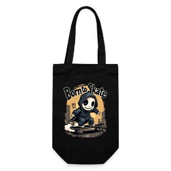Grim Reaper Born to Skate Skater Skateboard - Sac à bouteille - noir - Devant