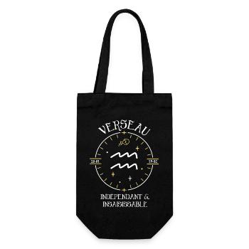 Du signe du Verseau - Indépendant et insaisissable - Sac à bouteille - noir - Devant