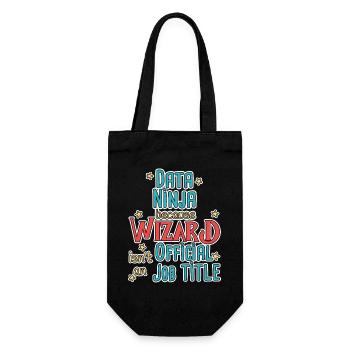 Data Ninja Wizard - Gift Bag for Bottles - black - Front