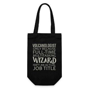 Volcanologist Wizard Volcanology - Geschenkbeutel für Flaschen - Schwarz - Vorne