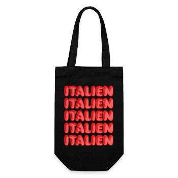 Italien als Reise - Geschenkbeutel für Flaschen - Schwarz - Vorne