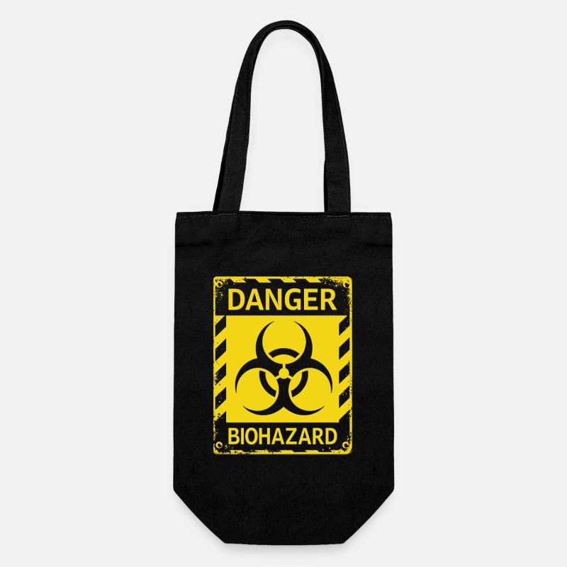 Danger Biohazard Grunge Zombies Apokalypse - Geschenkbeutel für Flaschen - Schwarz