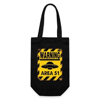 Area 51 UFO Warning – Enter at Your Own Risk - Gift Bag for Bottles - black - Front