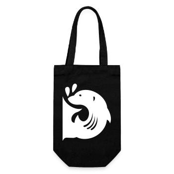 Pinguin Fish | D letter | Vectorgraphic - Geschenkbeutel für Flaschen - Schwarz - Vorne