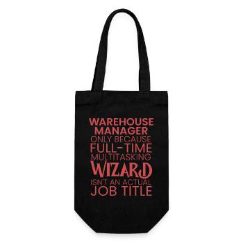 Warehouse Manager multitasking Wizard - Geschenkbeutel für Flaschen - Schwarz - Vorne