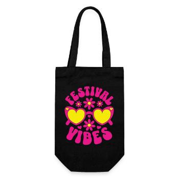 Festival Vibes - Gift Bag for Bottles - black - Front
