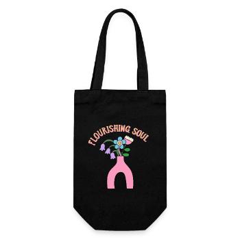 Colorful Bouquet - Blooming Soul - Gift - Gift Bag for Bottles - black - Front