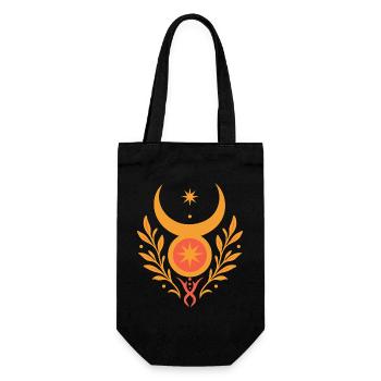 Mittsommer Sonnengott - Pagan & Wicca - Geschenkbeutel für Flaschen - Schwarz - Vorne