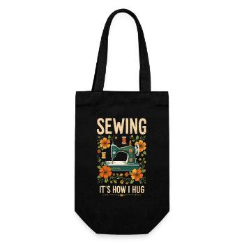 Couturière coudre comment je câline machine à coudre - Sac à bouteille - noir - Devant