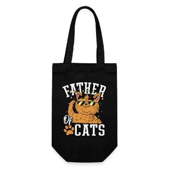 Cat Dad Sunglasses Cat Lover Dad - Gift Bag for Bottles - black - Front