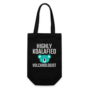 Volcanologist Koalafied Volcanology - Geschenkbeutel für Flaschen - Schwarz - Vorne