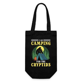 Camping Im Freien Ich Gehe Campen Für Die Kryptide - Geschenkbeutel für Flaschen - Schwarz - Vorne