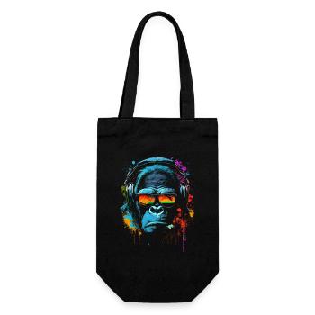 Monkey DJ Headphones Sunglasses - Gift Bag for Bottles - black - Front