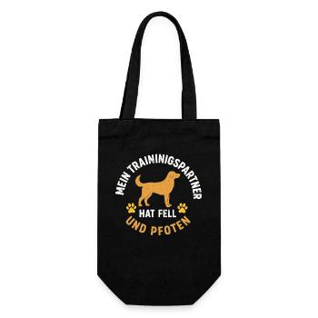 Hundesport Agility Hund Trainingspartner Shirt - Geschenkbeutel für Flaschen - Schwarz - Vorne