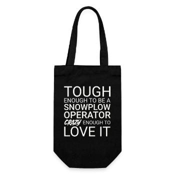 Snowplow Operator Crazy - Gift Bag for Bottles - black - Front