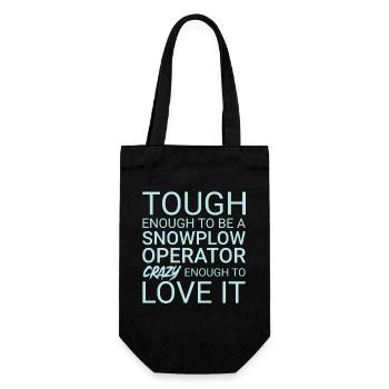 Snowplow Operator Crazy - Gift Bag for Bottles - black - Front