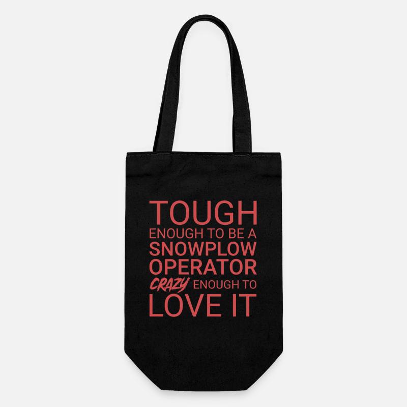 Snowplow Operator Crazy - Gift Bag for Bottles - black