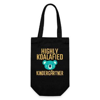 Kindergarten Teacher Koalafied - Gift Bag for Bottles - black - Front