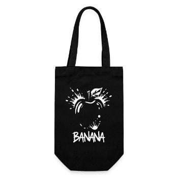 Blague sur la banane et la pomme - Sac à bouteille - noir - Devant