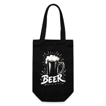 Beer Mug - Gift Bag for Bottles - black - Front