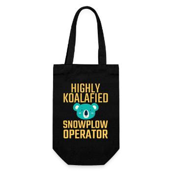 Snowplow Operator Koalafied - Gift Bag for Bottles - black - Front