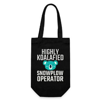 Snowplow Operator Koalafied - Gift Bag for Bottles - black - Front