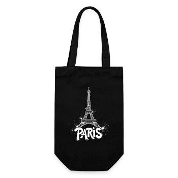 Tour Eiffel Pop Art Scène De Nuit - Sac à bouteille - noir - Devant