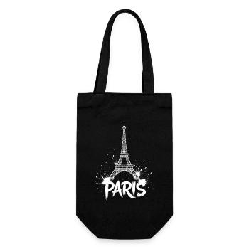 Tour Eiffel Pop Art Scène De Nuit - Sac à bouteille - noir - Devant