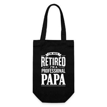 I'm Not Retired Papa-Statement - Geschenkbeutel für Flaschen - Schwarz - Vorne