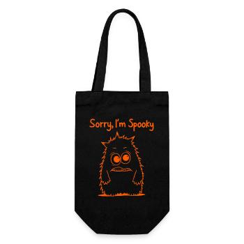 Sorry, I'm Spooky - Lustiges Monster - Geschenkbeutel für Flaschen - Schwarz - Vorne